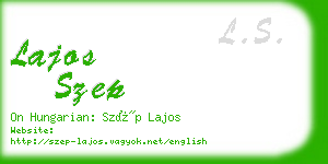 lajos szep business card